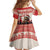 Croatia Christmas Family Matching Off Shoulder Short Dress and Hawaiian Shirt Pine Marten Playing Violin - Red Color