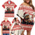 Croatia Christmas Family Matching Off Shoulder Short Dress and Hawaiian Shirt Pine Marten Playing Violin - Red Color