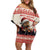 Croatia Christmas Family Matching Off Shoulder Short Dress and Hawaiian Shirt Pine Marten Playing Violin - Red Color