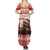 Croatia Christmas Family Matching Summer Maxi Dress and Hawaiian Shirt Pine Marten Playing Violin - Red Color