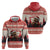 Croatia Christmas Hoodie Pine Marten Playing Violin - Red Color