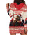 Croatia Christmas Hoodie Dress Pine Marten Playing Violin - Red Color