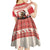 Croatia Christmas Kid Short Sleeve Dress Pine Marten Playing Violin - Red Color