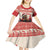 Croatia Christmas Kid Short Sleeve Dress Pine Marten Playing Violin - Red Color