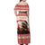 Croatia Christmas Off Shoulder Maxi Dress Pine Marten Playing Violin - Red Color