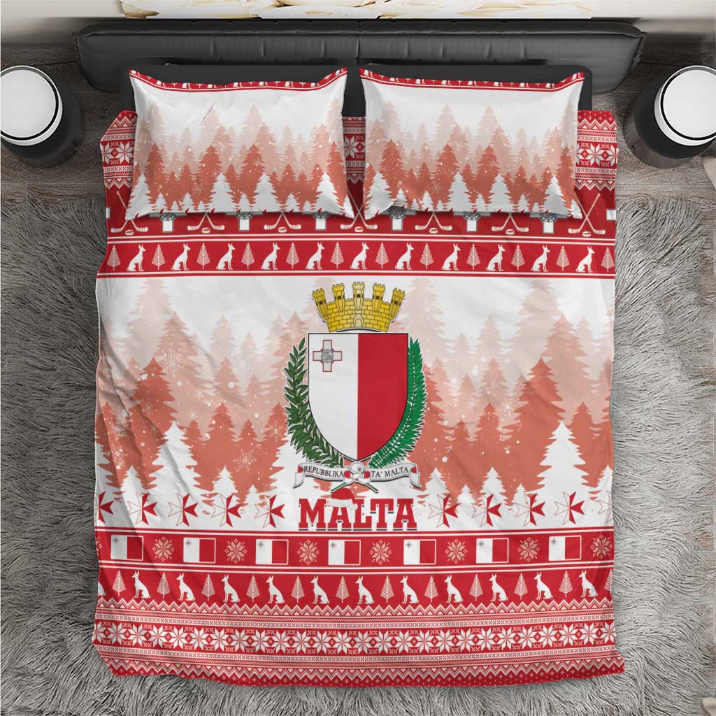 Malta Christmas Bedding Set Coat Of Arms il-Milied it-Tajjeb - Wonder Print Shop