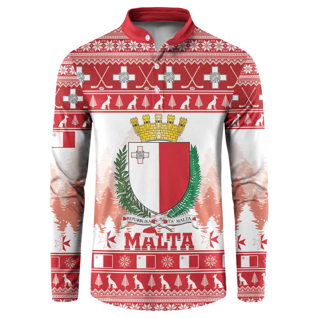 Malta Christmas Button Sweatshirt Coat Of Arms il-Milied it-Tajjeb - Wonder Print Shop