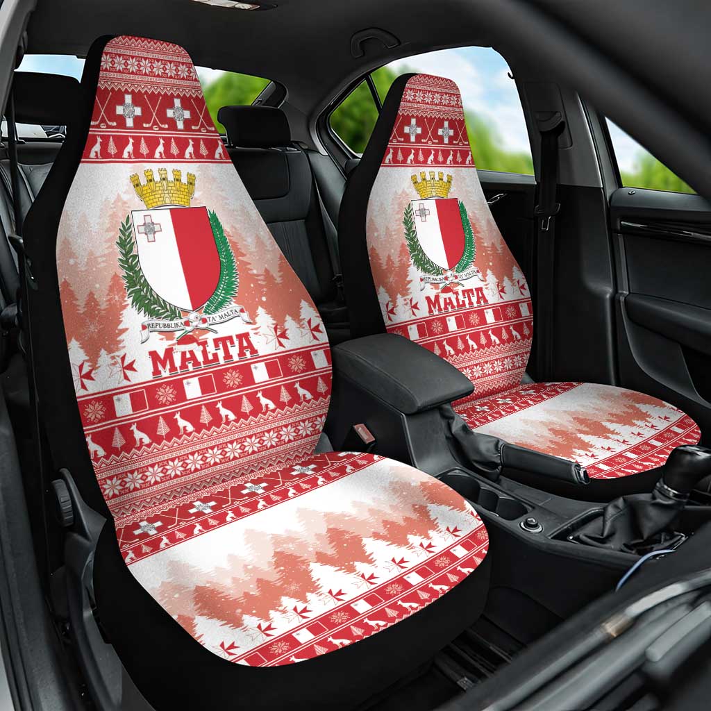 Malta Christmas Car Seat Cover Coat Of Arms il-Milied it-Tajjeb - Wonder Print Shop