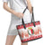 Malta Christmas Leather Tote Bag Coat Of Arms il-Milied it-Tajjeb - Wonder Print Shop