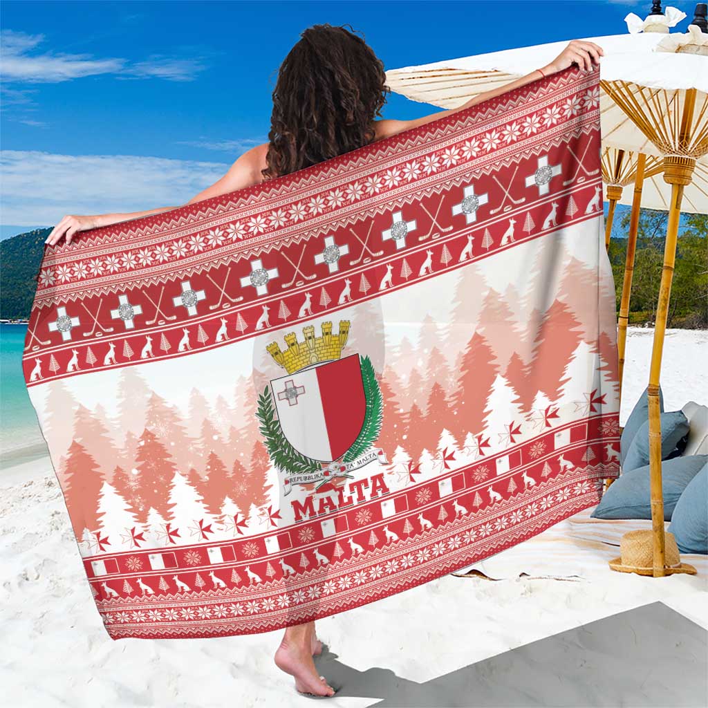 Malta Christmas Sarong Coat Of Arms il-Milied it-Tajjeb