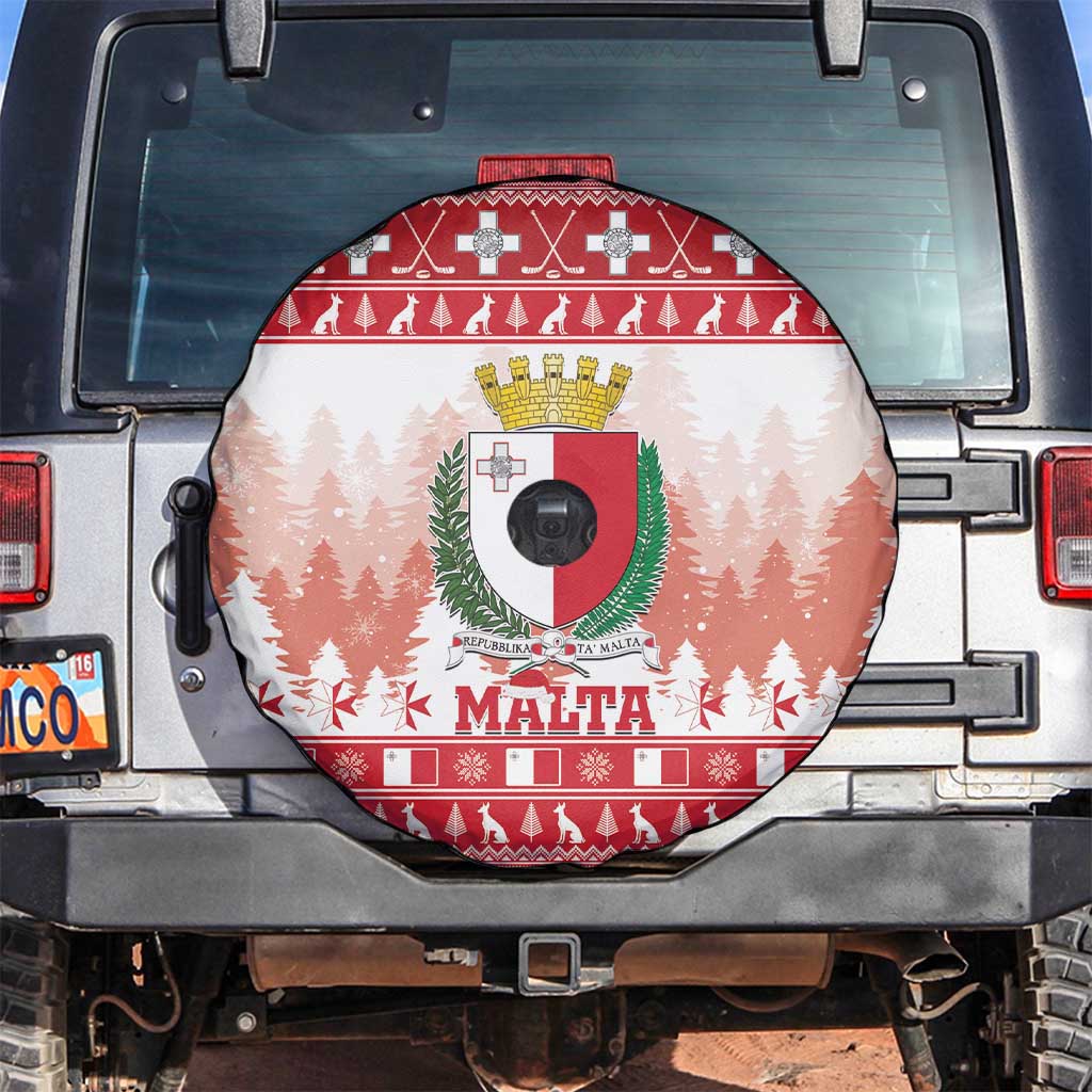 Malta Christmas Spare Tire Cover Coat Of Arms il-Milied it-Tajjeb - Wonder Print Shop