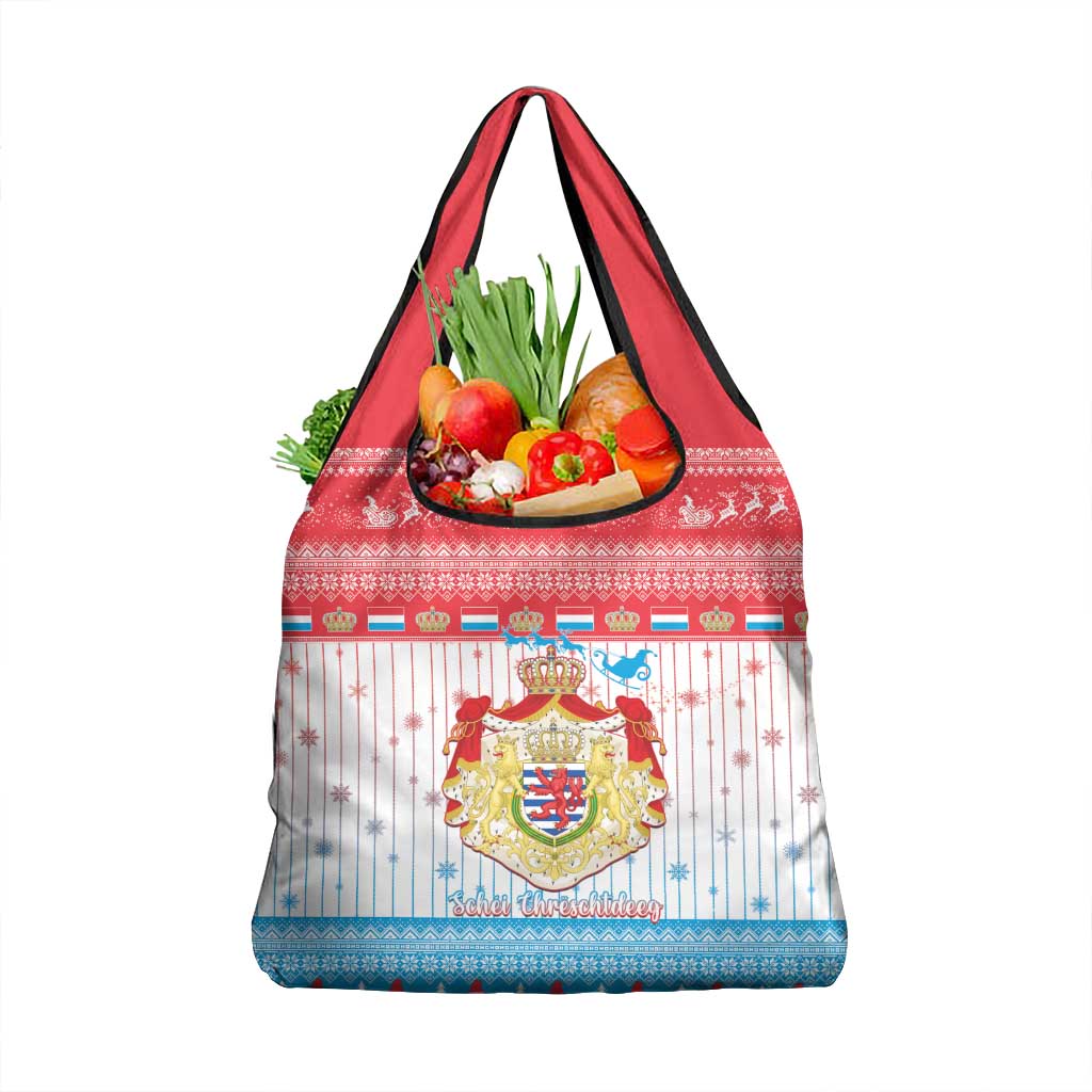 Luxembourg Christmas Grocery Bag Coat Of Arms Schei Chreschtdeeg