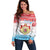 Luxembourg Christmas Off Shoulder Sweater Coat Of Arms Schei Chreschtdeeg - Wonder Print Shop