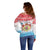 Luxembourg Christmas Off Shoulder Sweater Coat Of Arms Schei Chreschtdeeg - Wonder Print Shop