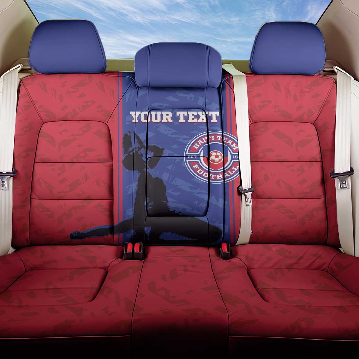 Custom Haiti Football Back Car Seat Cover Go Les Grenadiers - Wonder Print Shop