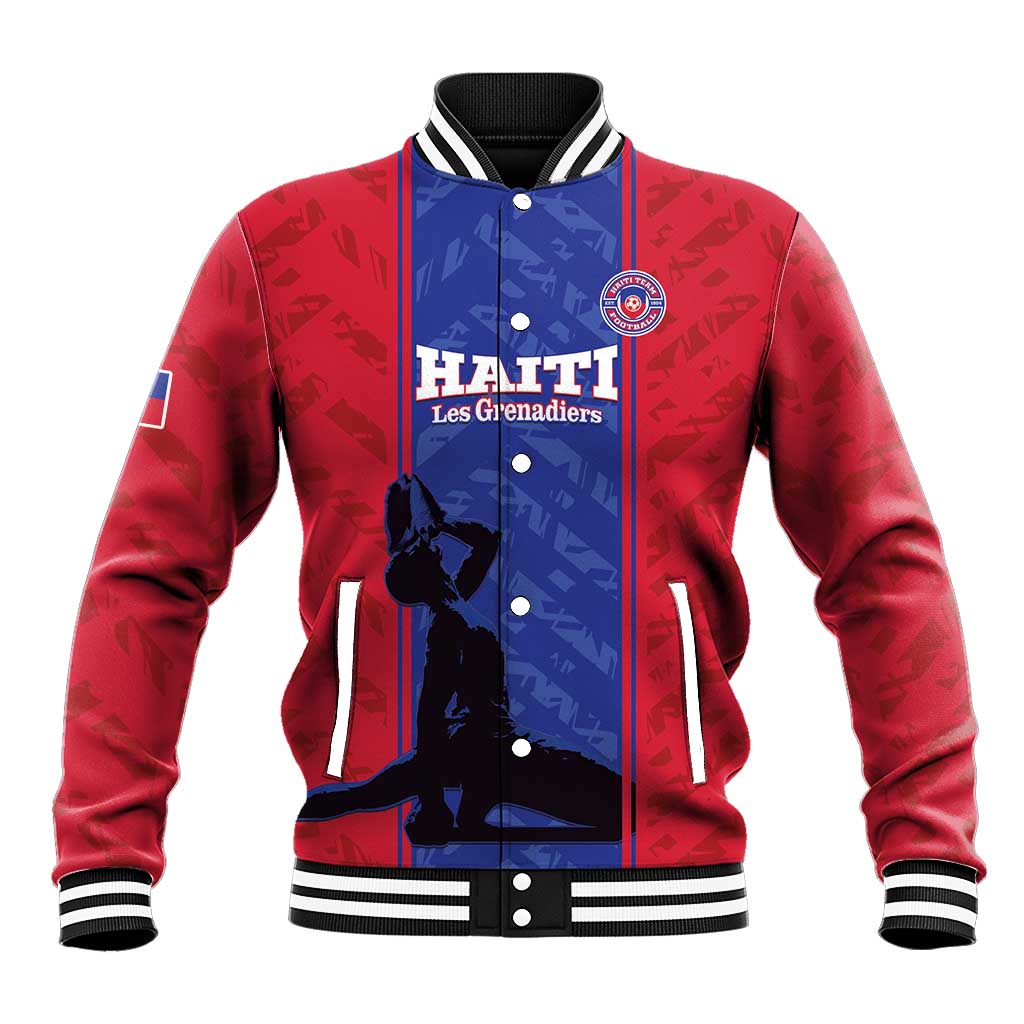 Custom Haiti Football Baseball Jacket Go Les Grenadiers - Wonder Print Shop