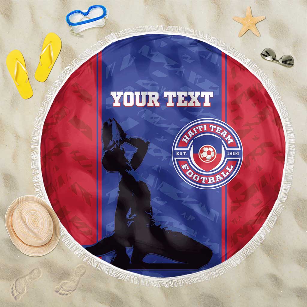 Custom Haiti Football Beach Blanket Go Les Grenadiers - Wonder Print Shop