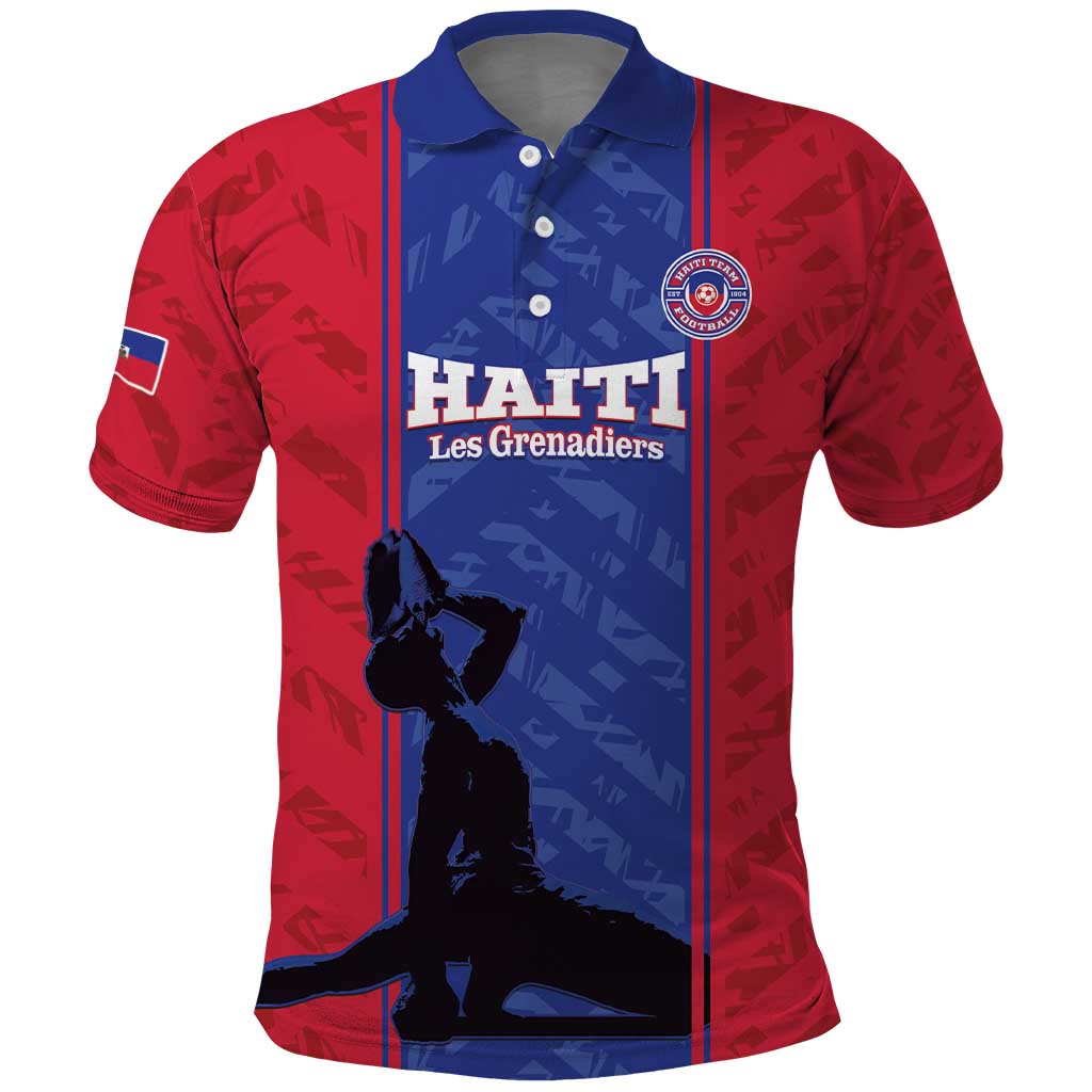 Custom Haiti Football Polo Shirt Go Les Grenadiers