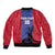 Custom Haiti Football Sleeve Zip Bomber Jacket Go Les Grenadiers - Wonder Print Shop