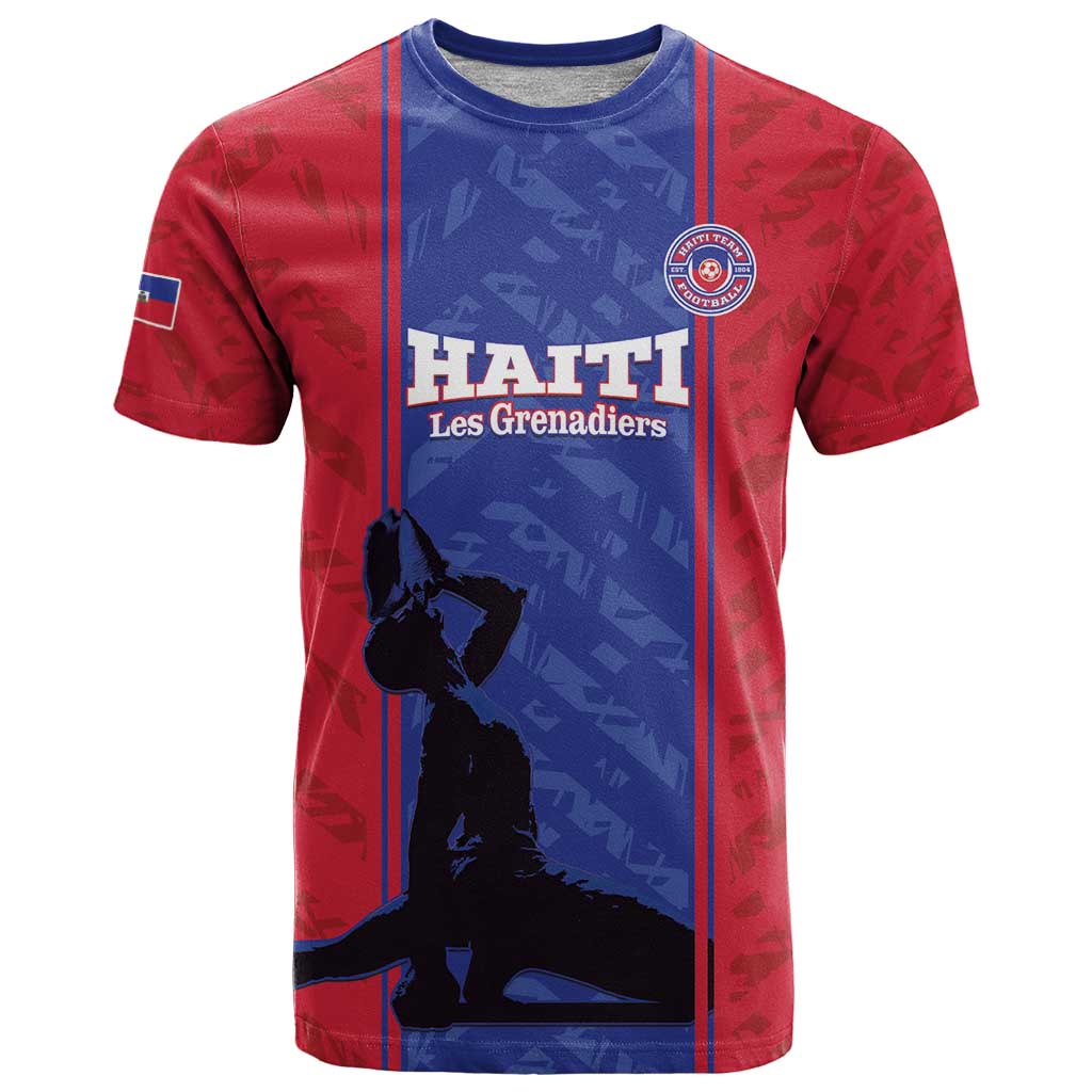 Custom Haiti Football T Shirt Go Les Grenadiers - Wonder Print Shop