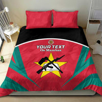 Red, teal and black Os Mambas duvet set with star emblem and two pillowcases