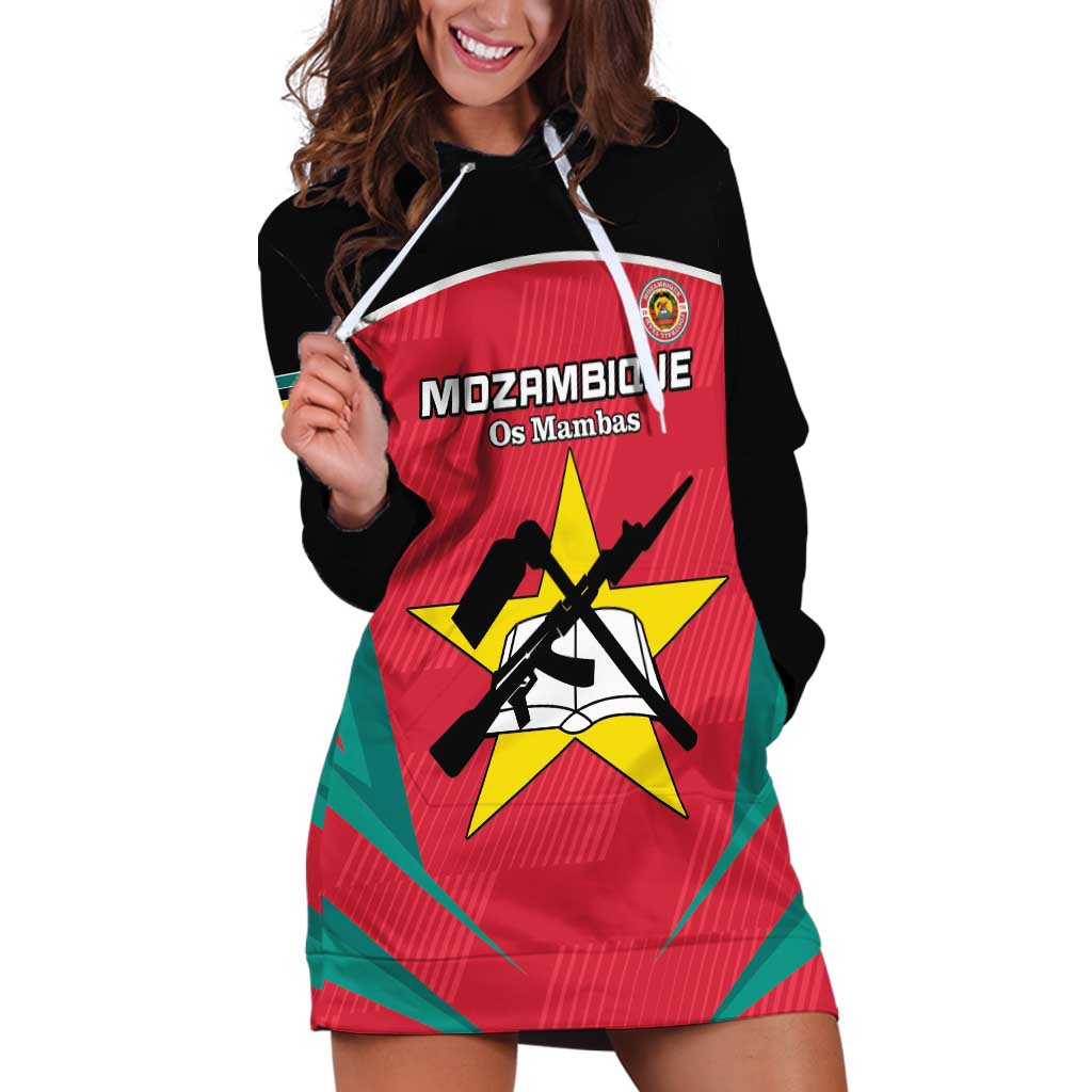 Custom Mozambique Football Hoodie Dress Go Os Mambas - Wonder Print Shop