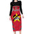 Custom Mozambique Football Long Sleeve Bodycon Dress Go Os Mambas - Wonder Print Shop