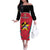 Custom Mozambique Football Off The Shoulder Long Sleeve Dress Go Os Mambas - Wonder Print Shop