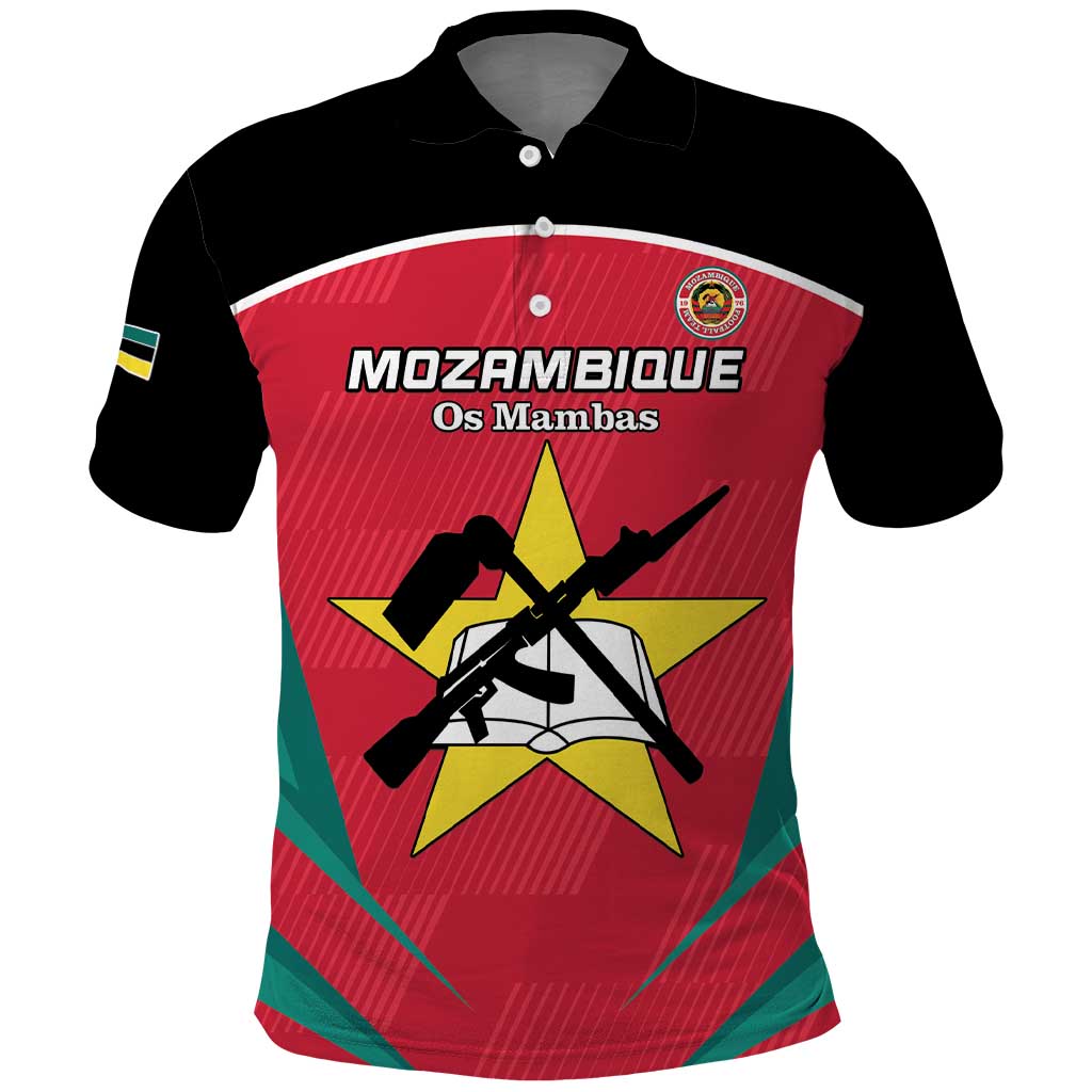 Custom Mozambique Football Polo Shirt Go Os Mambas