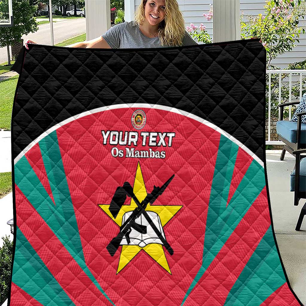 Custom Mozambique Football Quilt Go Os Mambas - Wonder Print Shop