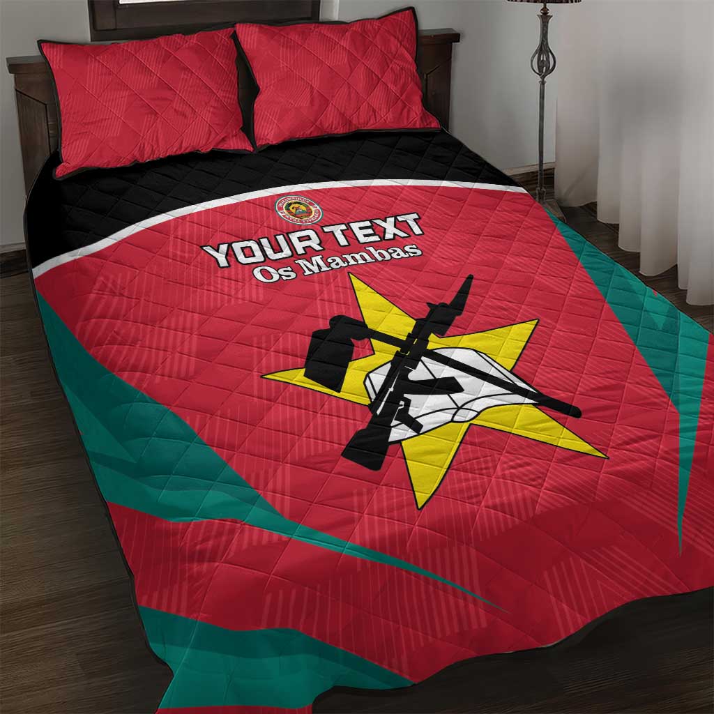 Custom Mozambique Football Quilt Bed Set Go Os Mambas - Wonder Print Shop