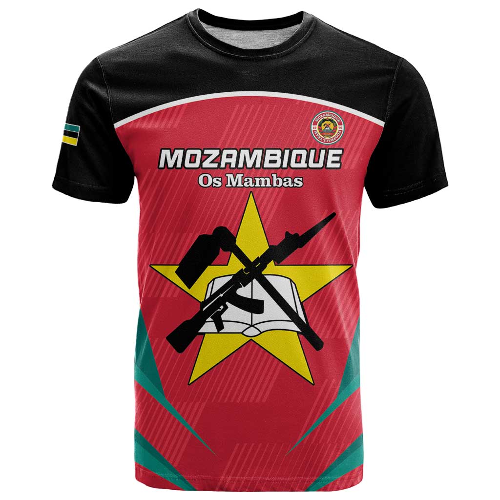 Custom Mozambique Football T Shirt Go Os Mambas - Wonder Print Shop