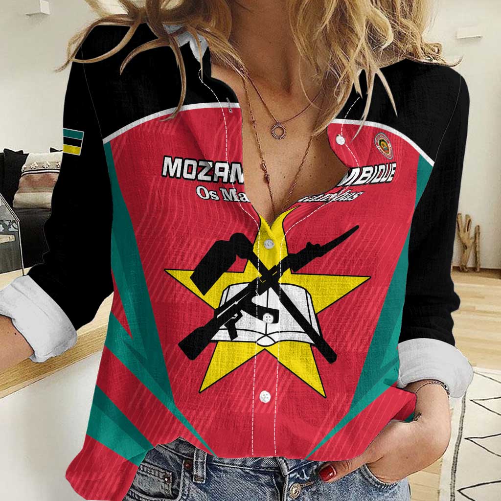 Custom Mozambique Football Women Casual Shirt Go Os Mambas