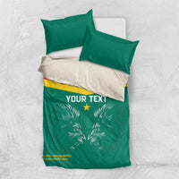 Custom Cameroon Football Bedding Set Go Champions - Toghu Pattern