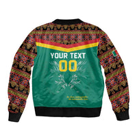 Custom Cameroon Football Bomber Jacket Go Champions - Toghu Pattern