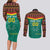 Custom Cameroon Football Couples Matching Long Sleeve Bodycon Dress and Long Sleeve Button Shirt Go Champions - Toghu Pattern