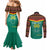 Custom Cameroon Football Couples Matching Mermaid Dress and Long Sleeve Button Shirt Go Champions - Toghu Pattern