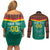 Custom Cameroon Football Couples Matching Off Shoulder Short Dress and Long Sleeve Button Shirt Go Champions - Toghu Pattern