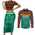 Custom Cameroon Football Couples Matching Short Sleeve Bodycon Dress and Long Sleeve Button Shirt Go Champions - Toghu Pattern