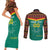 Custom Cameroon Football Couples Matching Short Sleeve Bodycon Dress and Long Sleeve Button Shirt Go Champions - Toghu Pattern