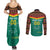 Custom Cameroon Football Couples Matching Summer Maxi Dress and Long Sleeve Button Shirt Go Champions - Toghu Pattern