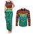 Custom Cameroon Football Couples Matching Tank Maxi Dress and Long Sleeve Button Shirt Go Champions - Toghu Pattern