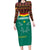 Custom Cameroon Football Family Matching Long Sleeve Bodycon Dress and Hawaiian Shirt Go Champions - Toghu Pattern