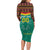 Custom Cameroon Football Family Matching Long Sleeve Bodycon Dress and Hawaiian Shirt Go Champions - Toghu Pattern