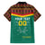 Custom Cameroon Football Family Matching Off The Shoulder Long Sleeve Dress and Hawaiian Shirt Go Champions - Toghu Pattern