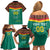 Custom Cameroon Football Family Matching Off Shoulder Short Dress and Hawaiian Shirt Go Champions - Toghu Pattern