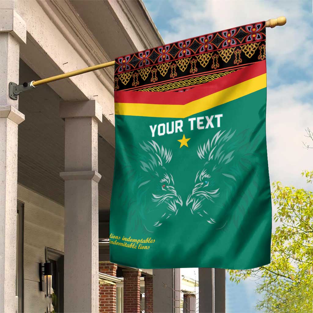 Custom Cameroon Football Garden Flag Go Champions - Toghu Pattern