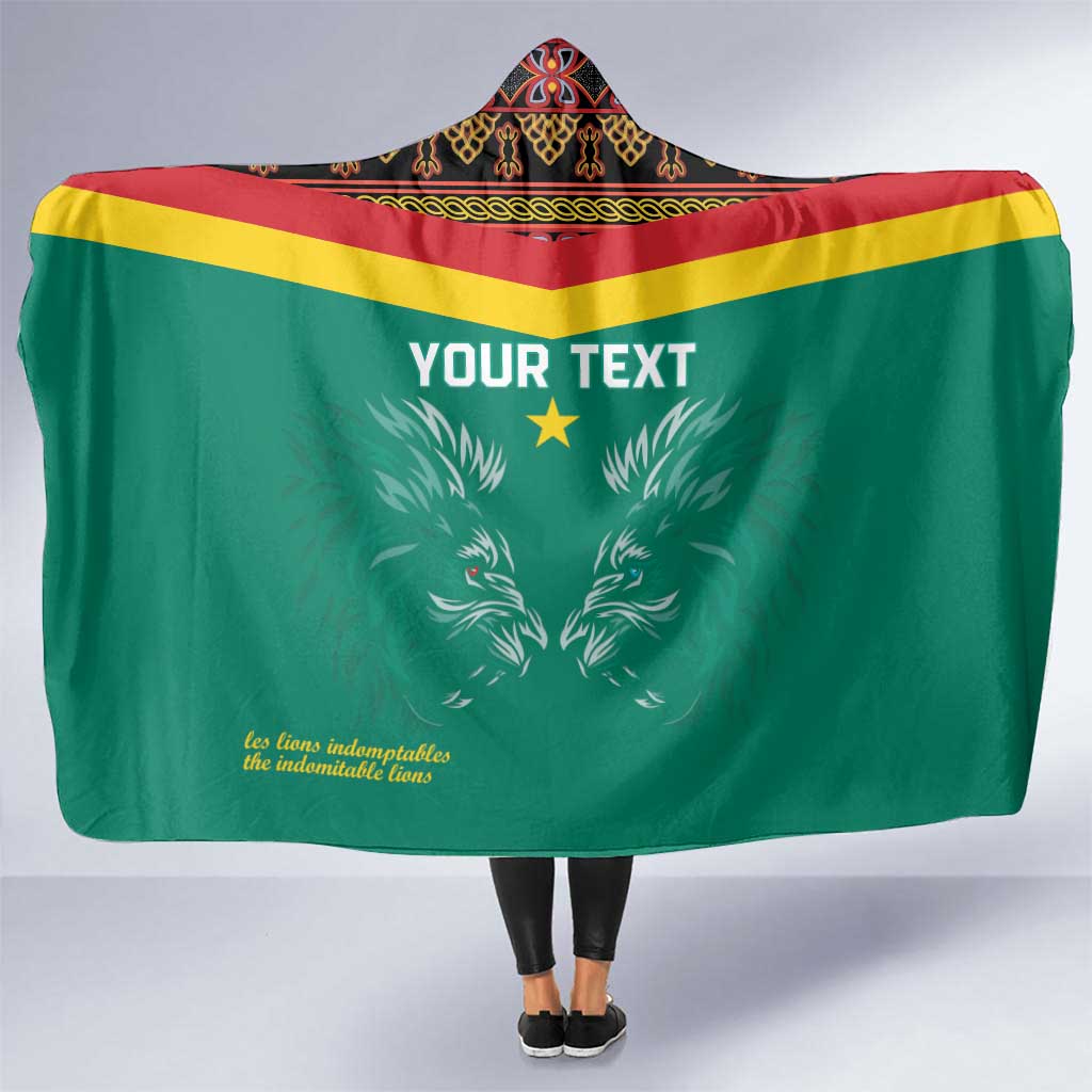 Custom Cameroon Football Hooded Blanket Go Champions - Toghu Pattern