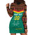 Custom Cameroon Football Hoodie Dress Go Champions - Toghu Pattern