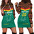 Custom Cameroon Football Hoodie Dress Go Champions - Toghu Pattern